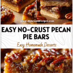 Golden brown Pecan Pie Bars sliced into squares with gooey pecan topping like Pecan Tart Bars.